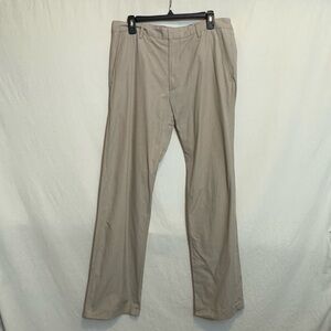 B-32 Men’s Banana Republic Cream & Brown Plaid Dress Pants Size 34x34